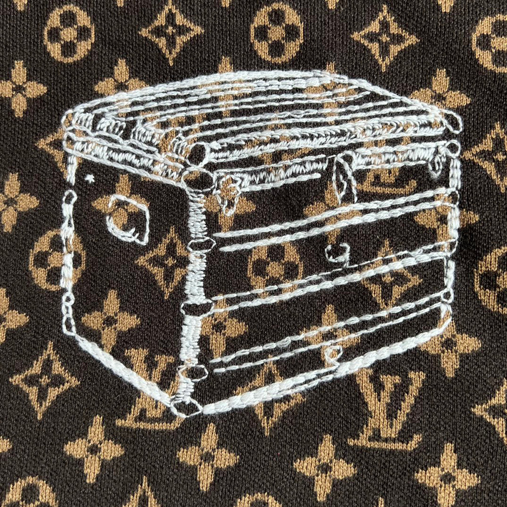 Louis Vuitton Embroidered Pattern Crew Neck Sweater Pullover #96167