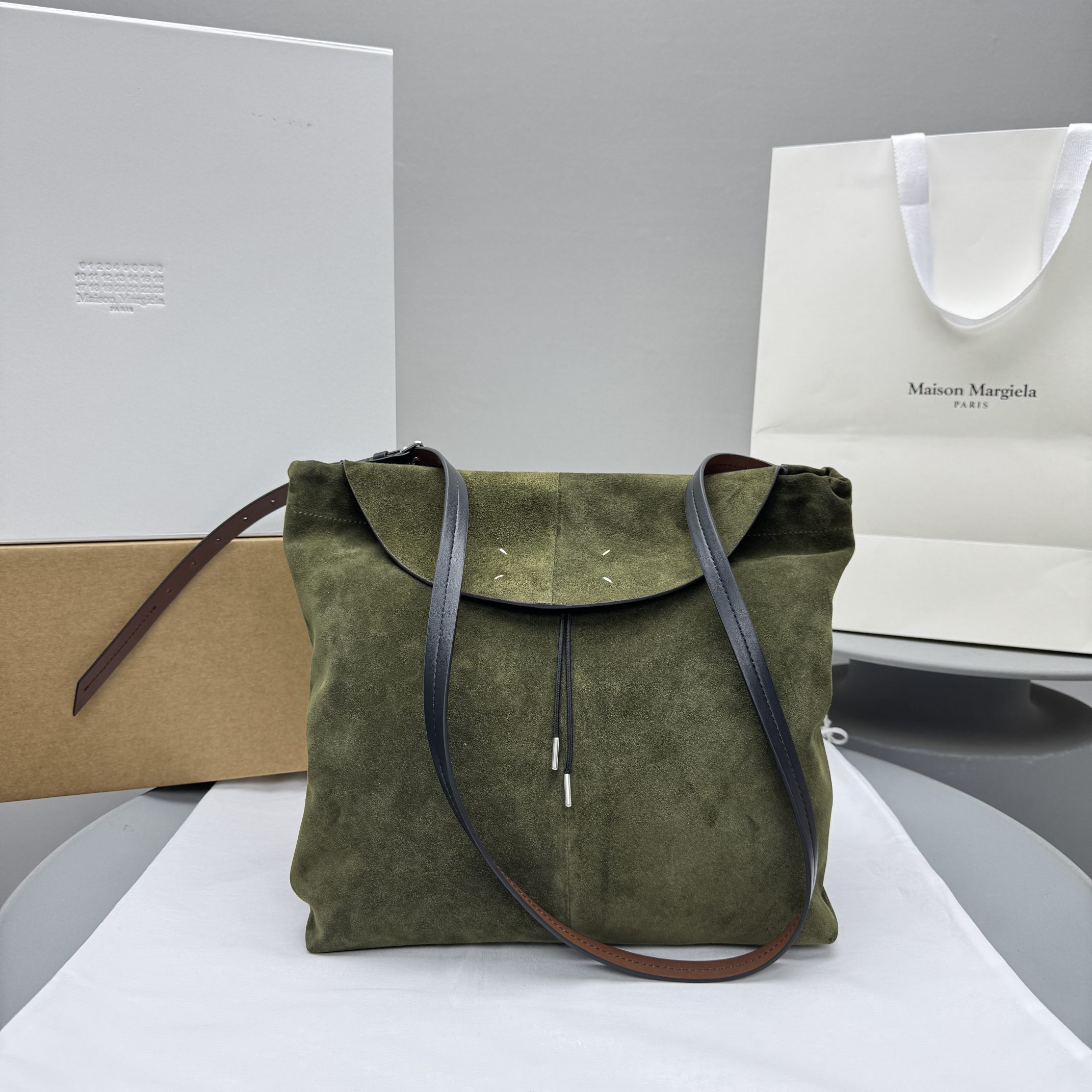 Maison Margiela Small Belt Bag Hobo Square Crossbody Green Bag Fashionable Trendy Casual Vintage-inspired Bag #82585A