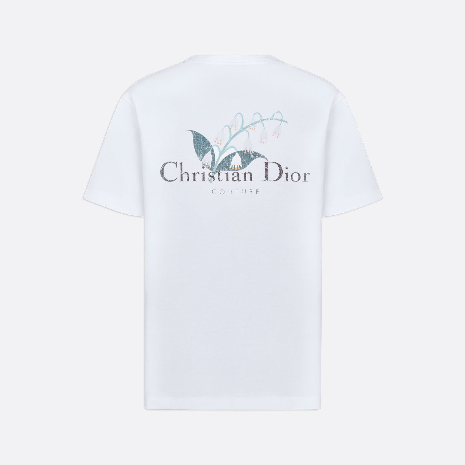 Dior Men's Summer Solid Color Floral Pattern Letter Print Round Neck Cotton Short Sleeve T-Shirt #76737