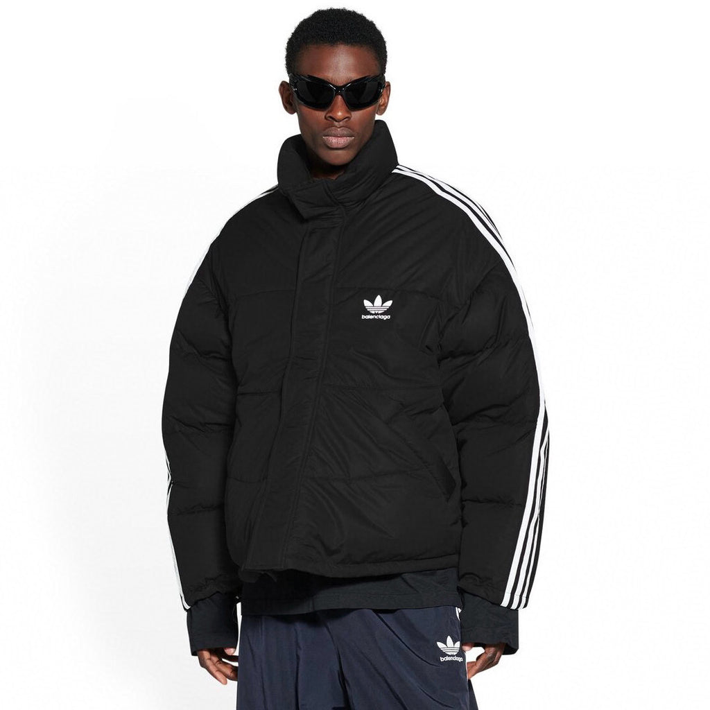 Balenciaga Men's Winter Black Logo Print Stand Collar Puffer Down Jacket #97372