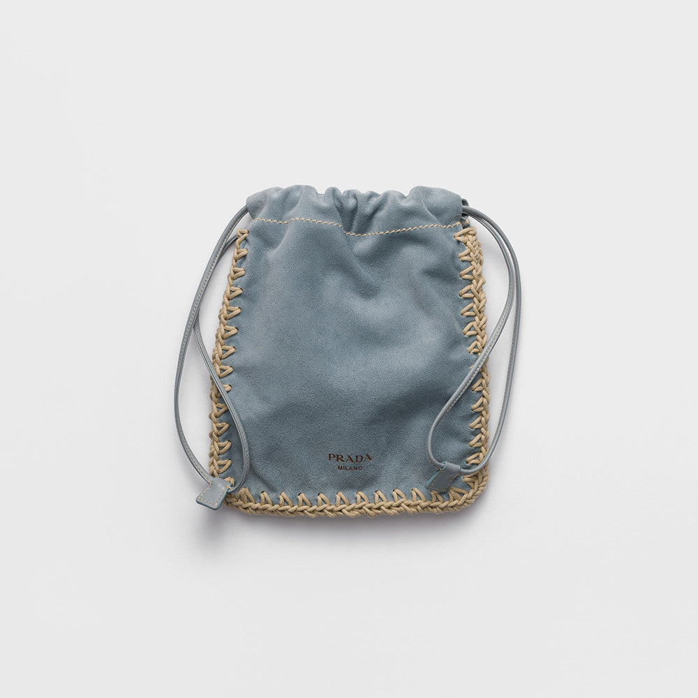 Prada Agave Suede Smartphone Case Men's And Women's Fashionable Small Bag Storage Pouches Crossbody Bags And Woven Bags 1ZT092_2FP1_F0384 #84418A