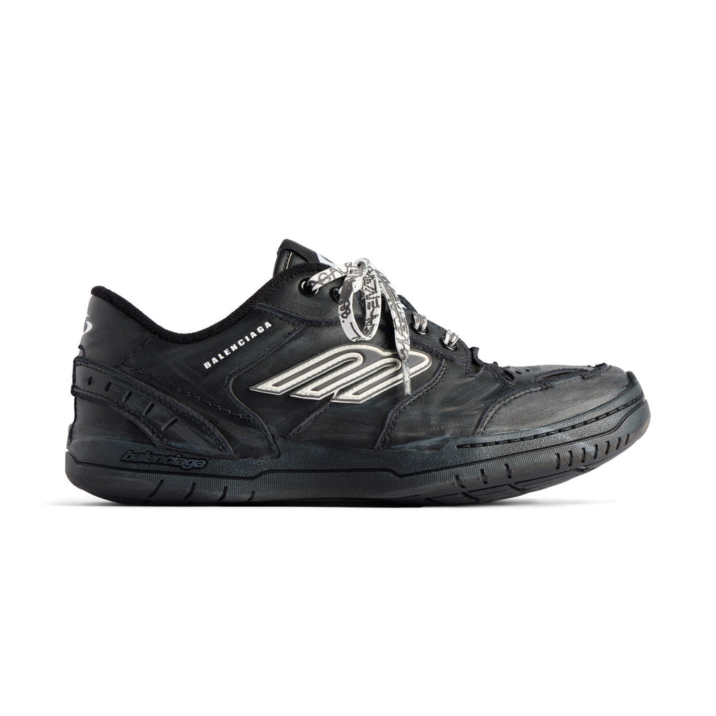 Balenciaga Hamptons Worn-Out Men's and Women's Solid Color Cowhide Leather and Polyester Low-Top Lace-Up Sneakers Shoes #77981