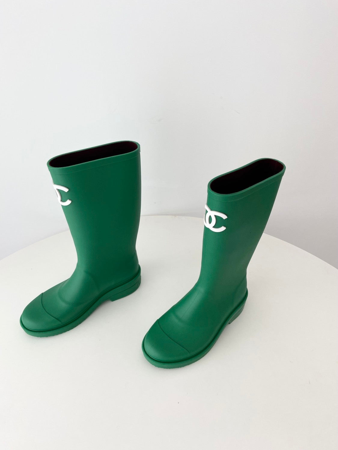 Chanel Women's And Men's Fashion Casual Solid Color Logo Round Toe Rain Boots Shoes #78513