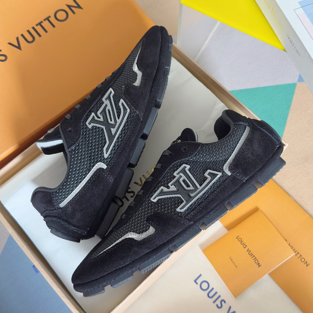 Louis Vuitton LV Rally Men's Solid Color Round Toe Lace-Up Low Top Thin Sole Cowhide Leather Sneakers Shoes #77475