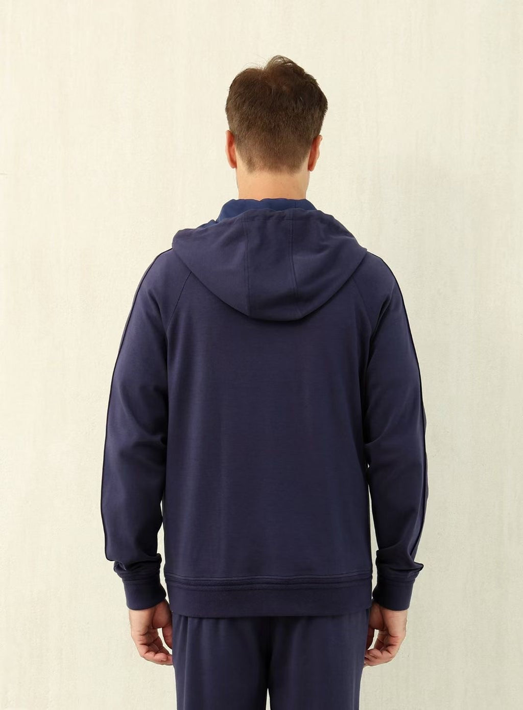 Ermenegildo Zegna Men's Spring/Fall Zipper Drawstring Hoodie Sweatshirt & Solid-Color Casual Pants Suit Set Ngvp #2352