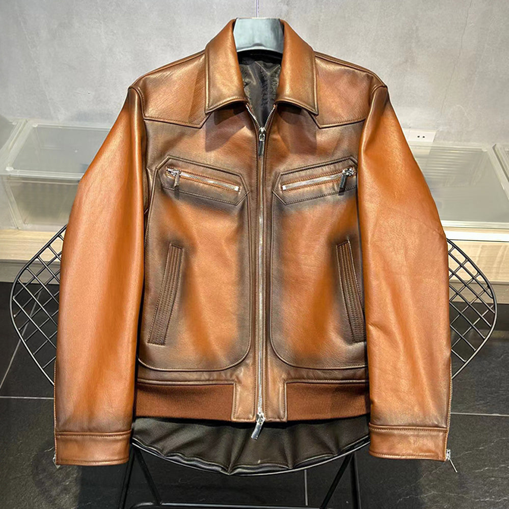 Berluti Long Sleeve Leather Jacket Ngvp #6375