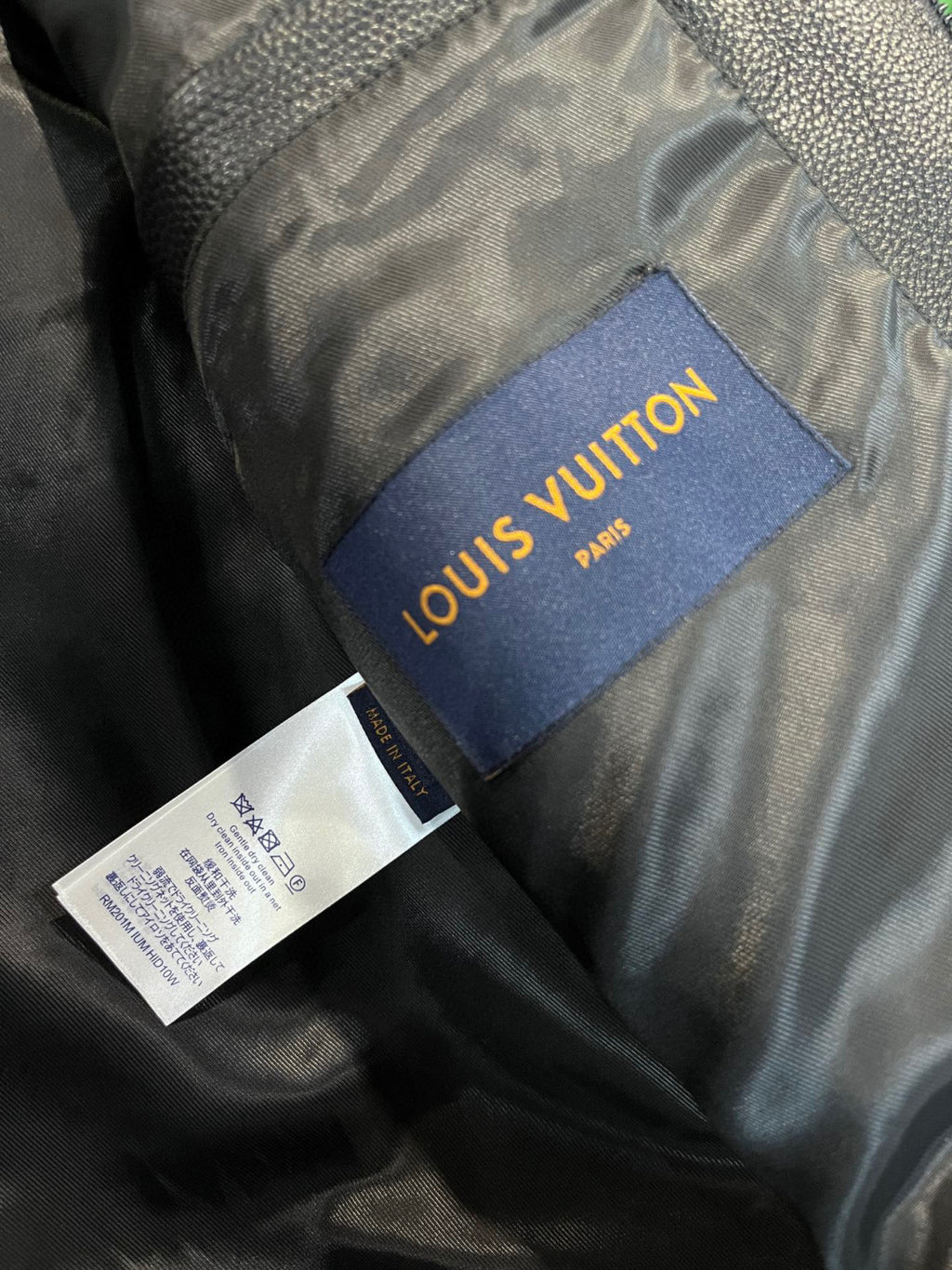 Louis Vuitton Monogram Black Multi Pocket Leather Jacket #21737