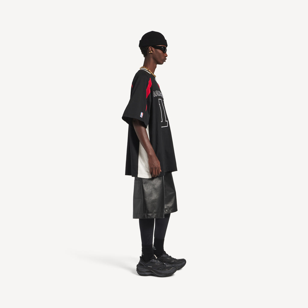 Balenciaga Men's Balenciaga NBA Collaboration Oversized T-shirt in Black Multicolor #377153