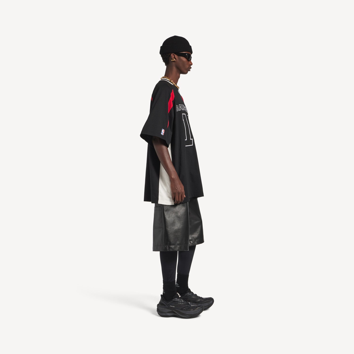 Balenciaga Men's Balenciaga NBA Collaboration Oversized T-shirt in Black Multicolor #377153
