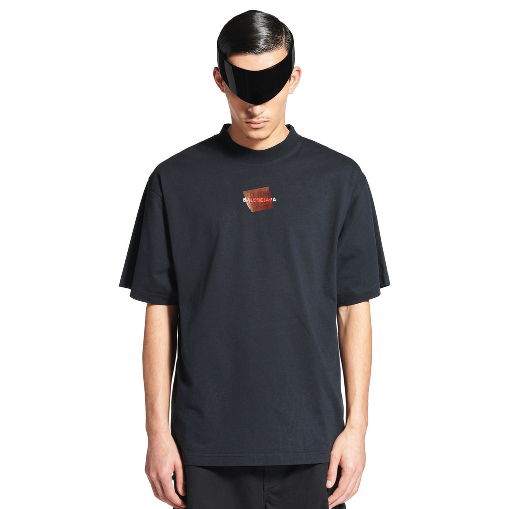 Balenciaga Men's Summer Solid Color Regular Fit Cotton Round Neck Short Sleeve T-Shirt #76273