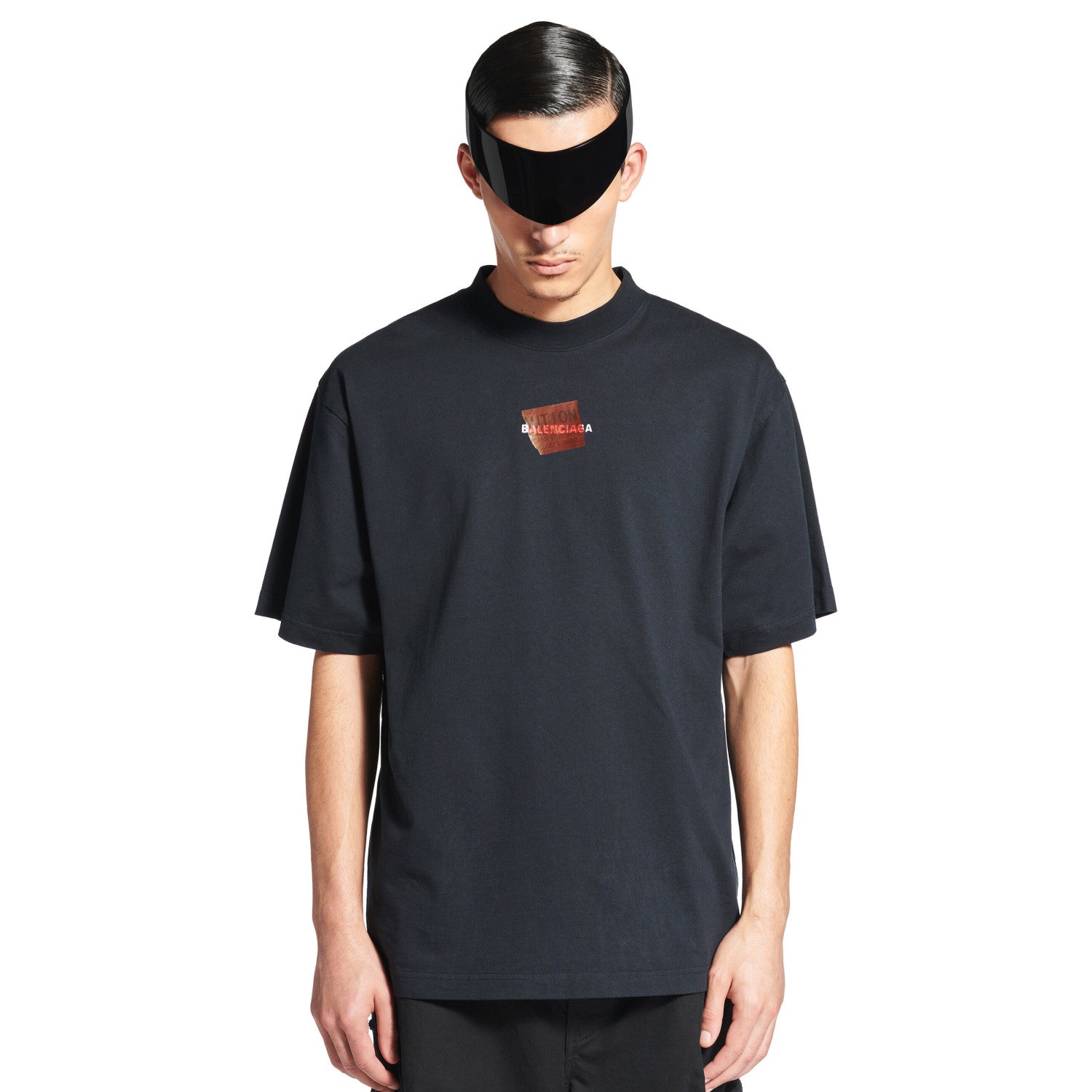 Balenciaga Men's Summer Solid Color Regular Fit Cotton Round Neck Short Sleeve T-Shirt #76273