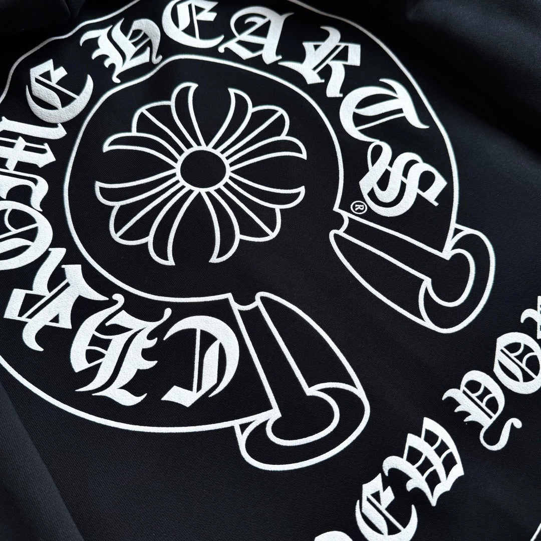 Chrome Hearts 925 Sterling Silver Hardware Classic Horseshoe City Limited Zipper Sweatshirt #333192