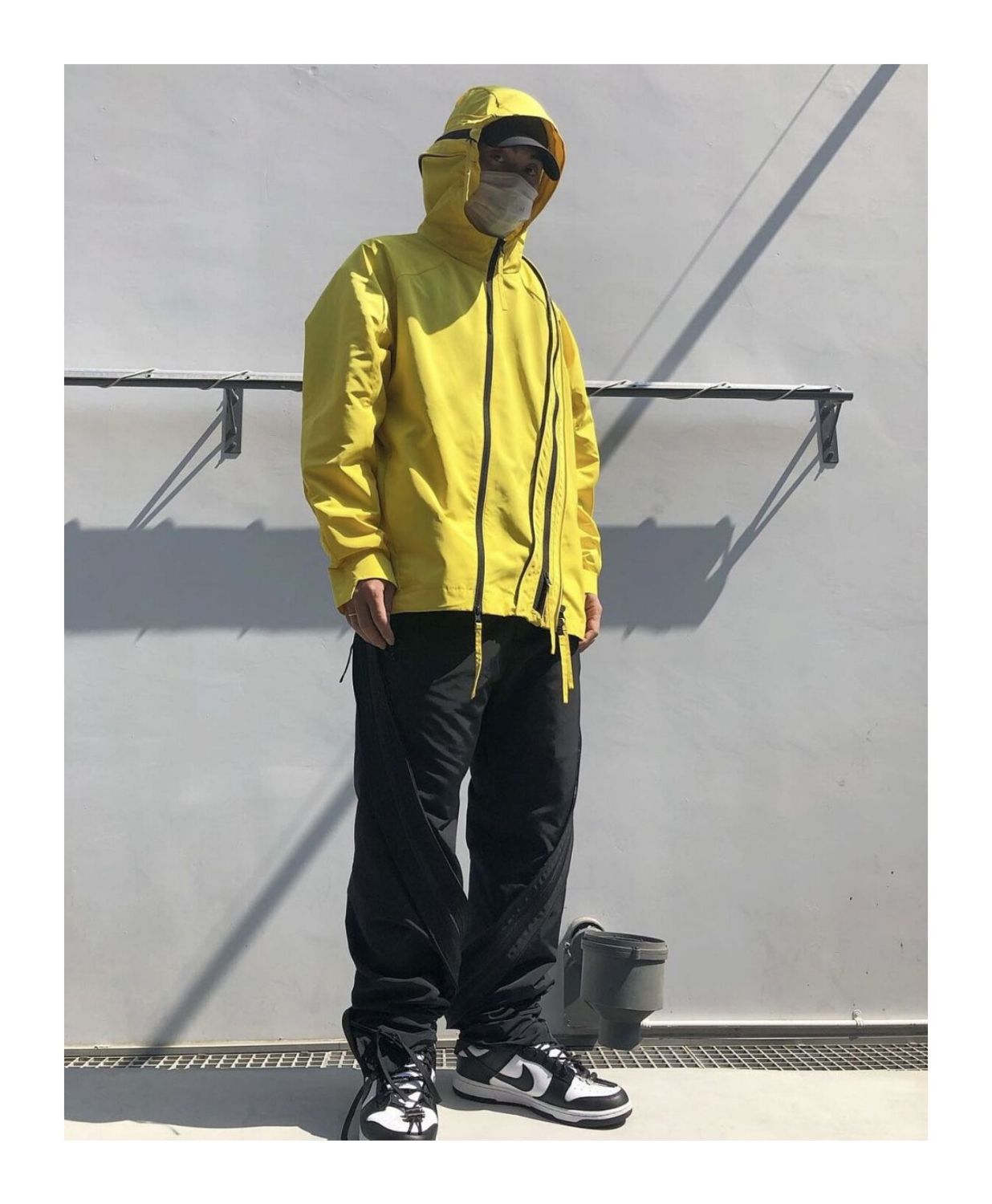 Raf Simons Men's Spring/Fall Solid-Color Layered Zipper Loose-Fit High-Street Casual Nylon Pants Straight-Leg Trousers Ngvp #2539