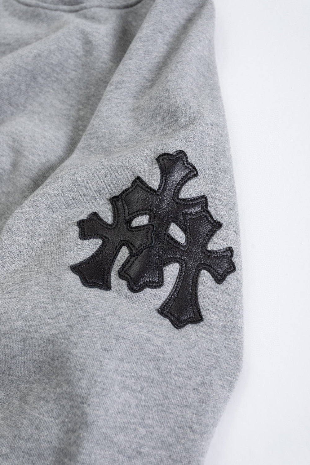 Chrome Hearts Hooded Sweatshirt Pullover Sweatpants Set Suit Grey #96679