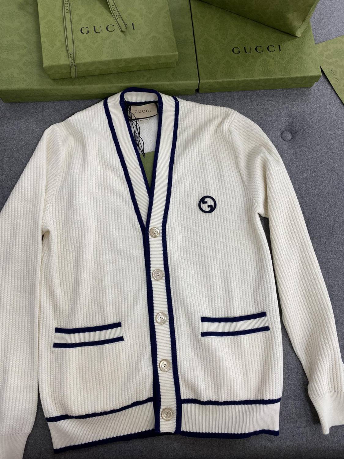 Gucci Patchwork Wool and Cotton-blend Cardigan #213410