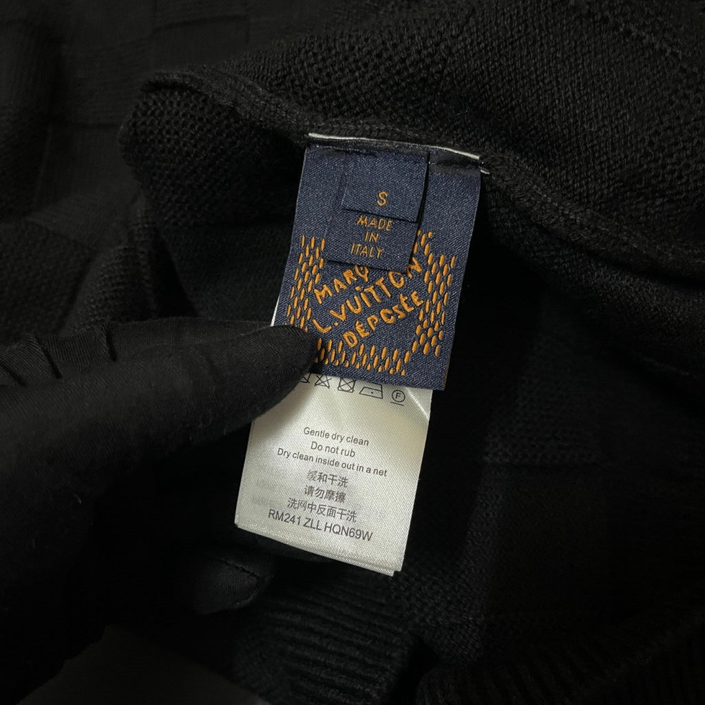 Louis Vuitton Embellished Wool Damier Pullover #333428