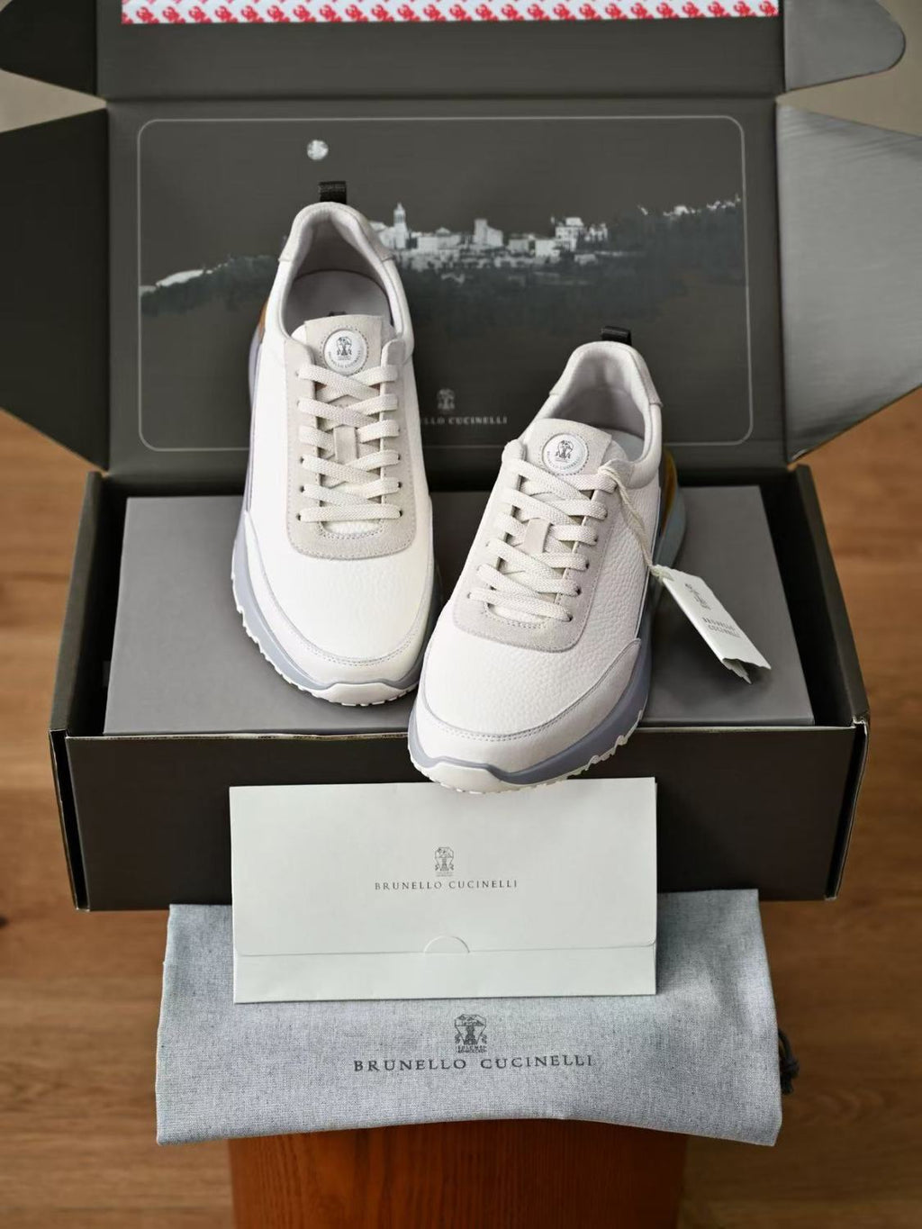 Brunello Cucinelli Men's Leather Sneakers #387382