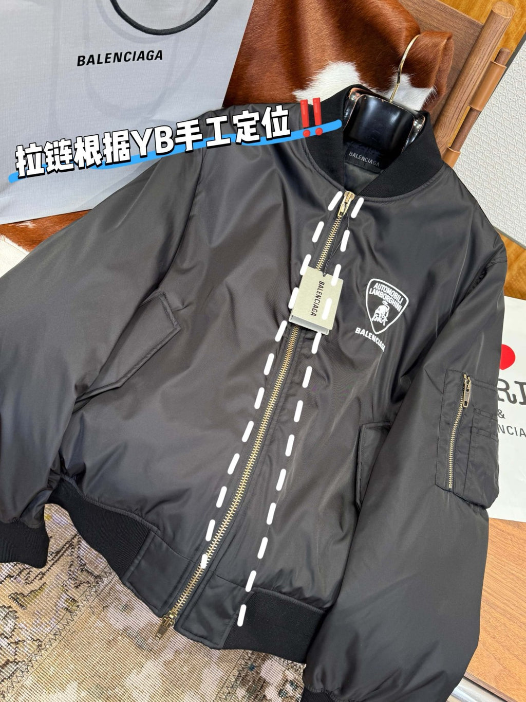 Balenciaga Men's and Women's Spring/Autumn Fashion Casual Nylon Fabric Brand Embroidered Zipper Jacket #78942