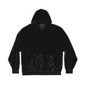 Balenciaga Men's And Women's Spring And Fall Solid Color Velvet Rhinestone Print Zipper Hooded Loose Long Sleeved Sweater Sweatshirt Jacket #75464