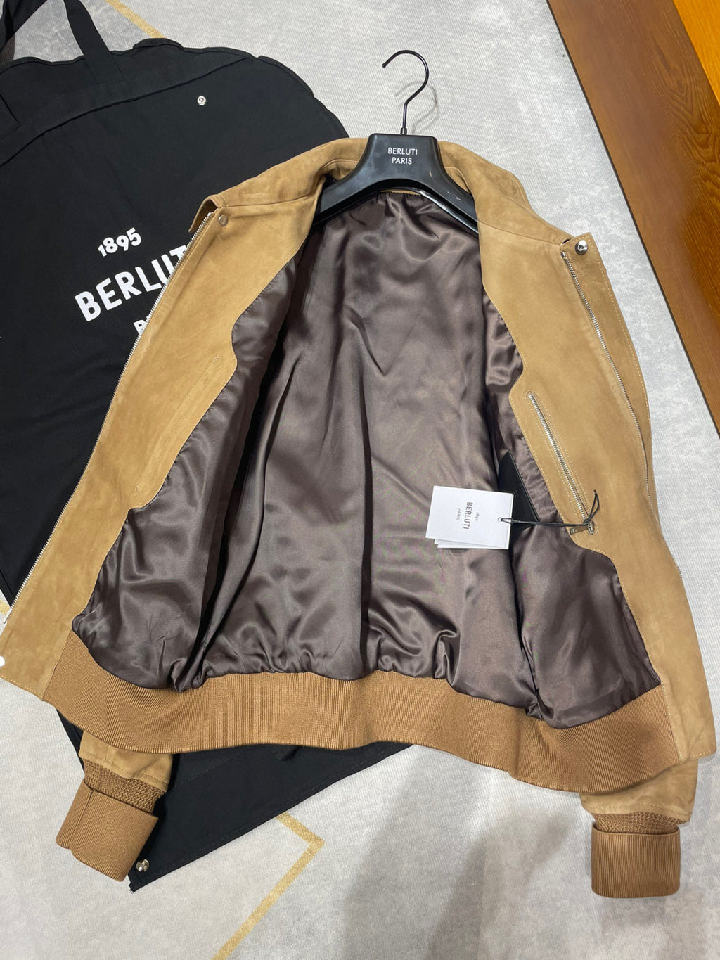 Berluti Men's Long Sleeve Leather Jacket Coat Ngvp #6291