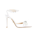 Mach & Mach Women's Spring. Summer And Autumn Pointed Toe Pearl Decorated Solid Color High Heels Fine Heeled 9cm Casual Sandals Shoes #77674