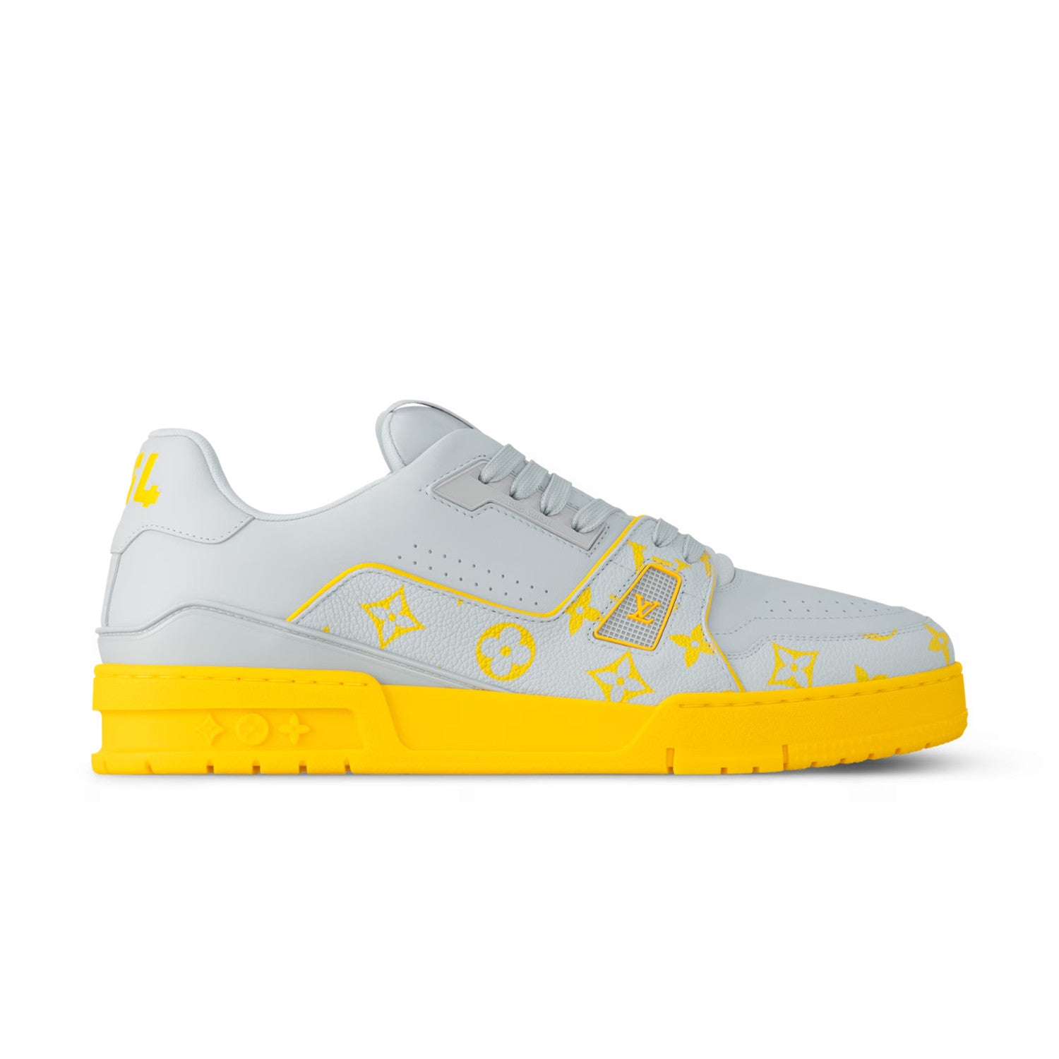 Louis Vuitton LV Trainer Men's Color-blocked Letter Print Pattern Cowhide Leather Low-top Lace-up Sneakers Shoes #77669