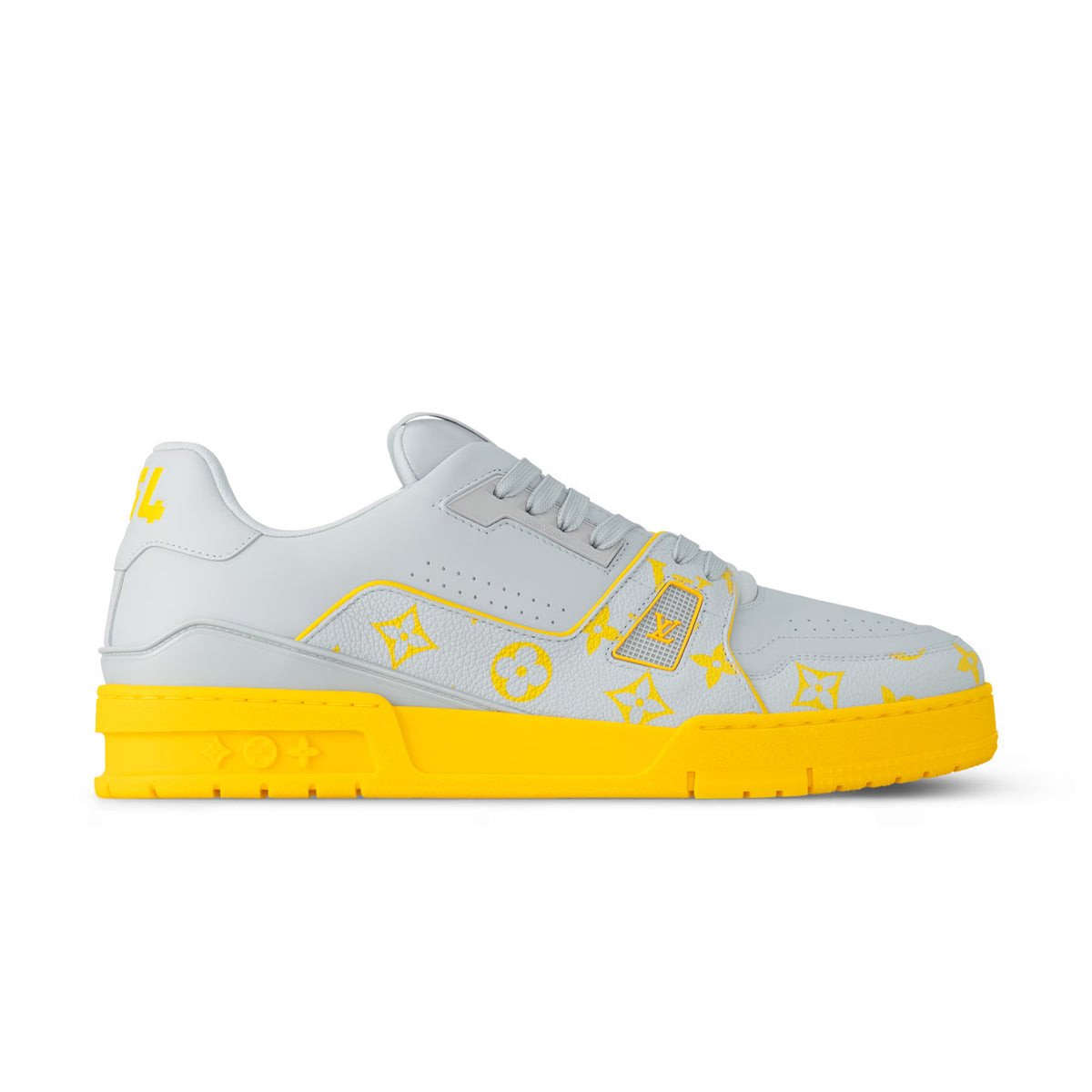 Louis Vuitton LV Trainer Men's Color-blocked Letter Print Pattern Cowhide Leather Low-top Lace-up Sneakers Shoes #77669