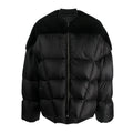 Rick Owens Men's Fall And Winter Black Porterville Flight Feather Jacket Short Jacket Men's Aviator Jacket Fashion Splicing Warm Jacket Ngvp #2496
