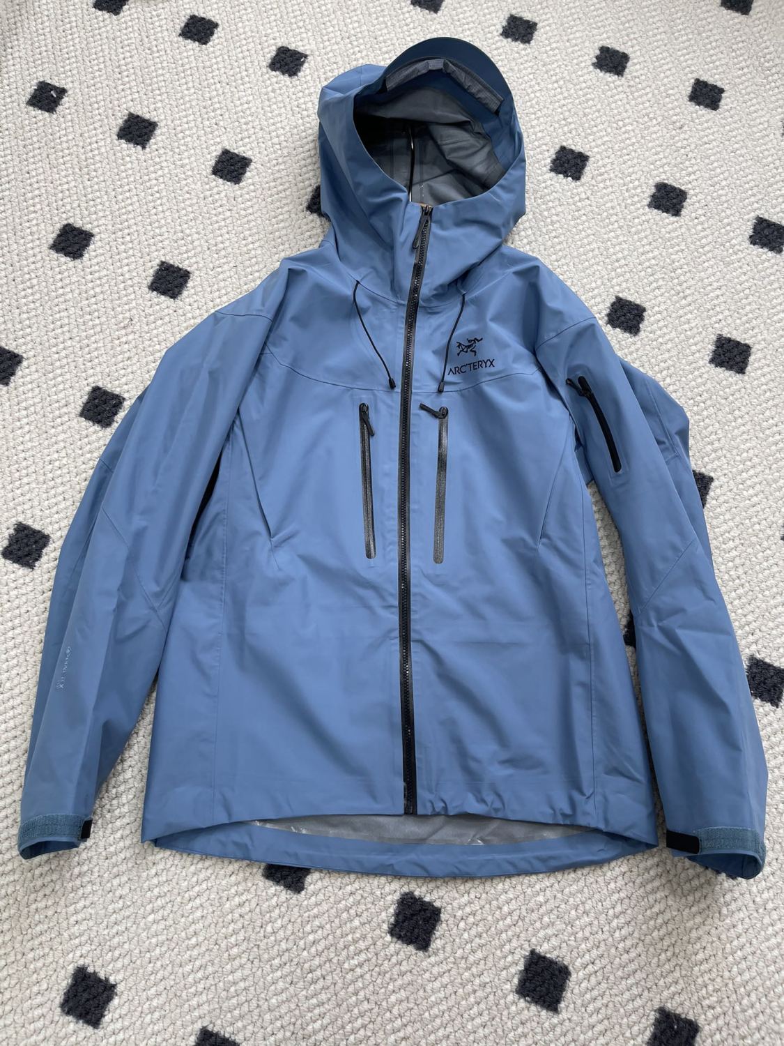 Arcteryx Autumn And Winter Solid Color Zipper Waterproof Windproof Long-Sleeved Hooded Jacket #73669