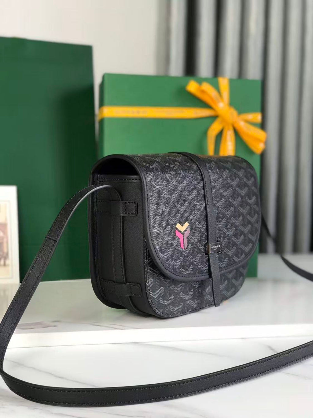 GOYARD Belvedere Bag Limited Edition Small Size Fashion Trend Logo Satchel Bag Simple Elegant Adjustable Shoulder Bags #82675A
