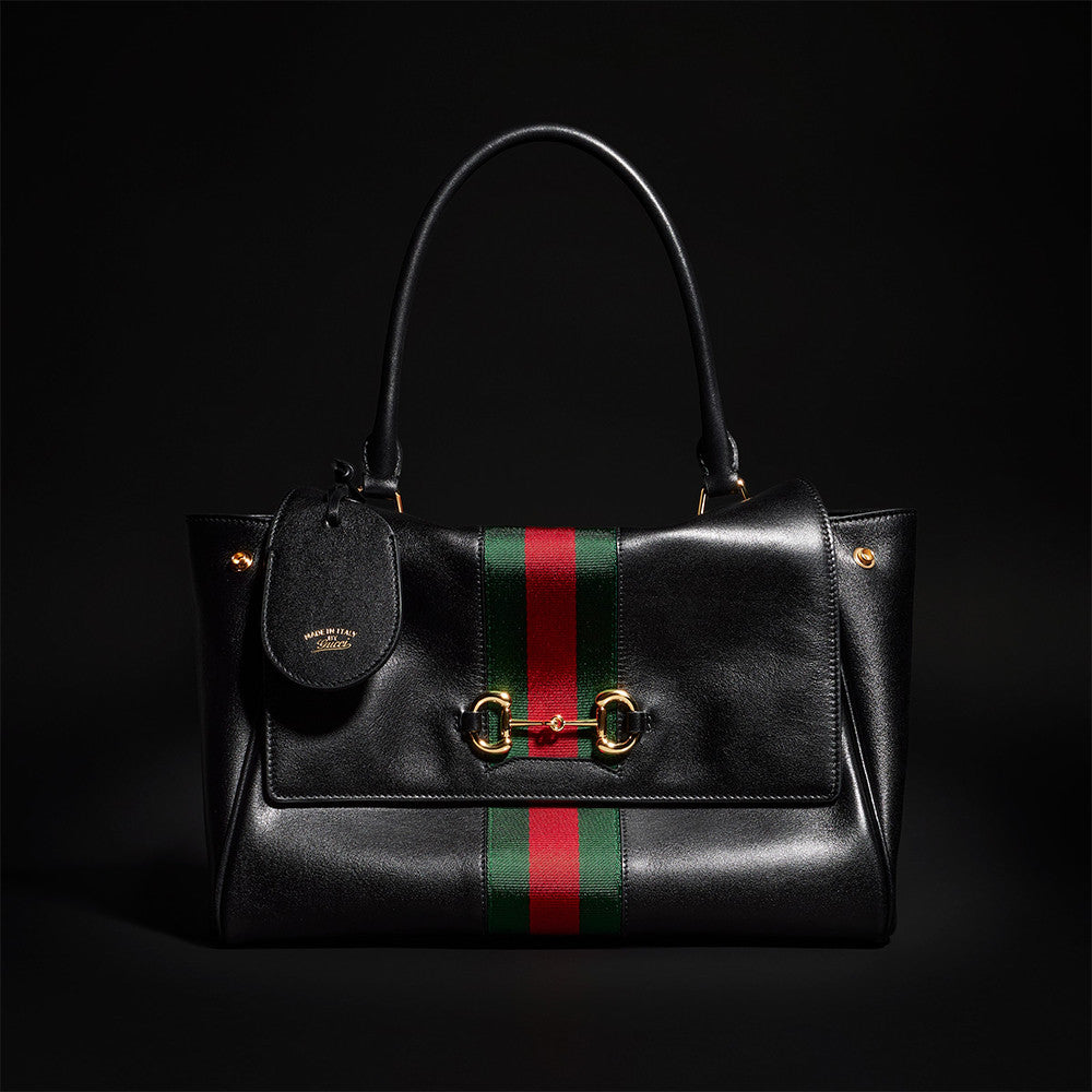 GUCCI Paparazzo Medium Top Handle Bag Leather #383705