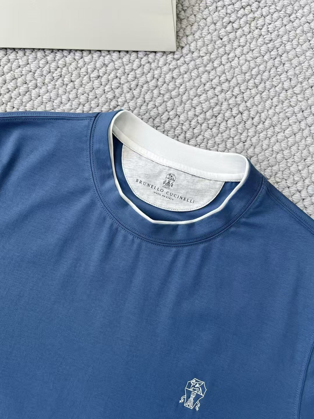Brunello Cucinelli Men's Summer Solid Color Round Neck Cotton Short Sleeve T-Shirt #75337