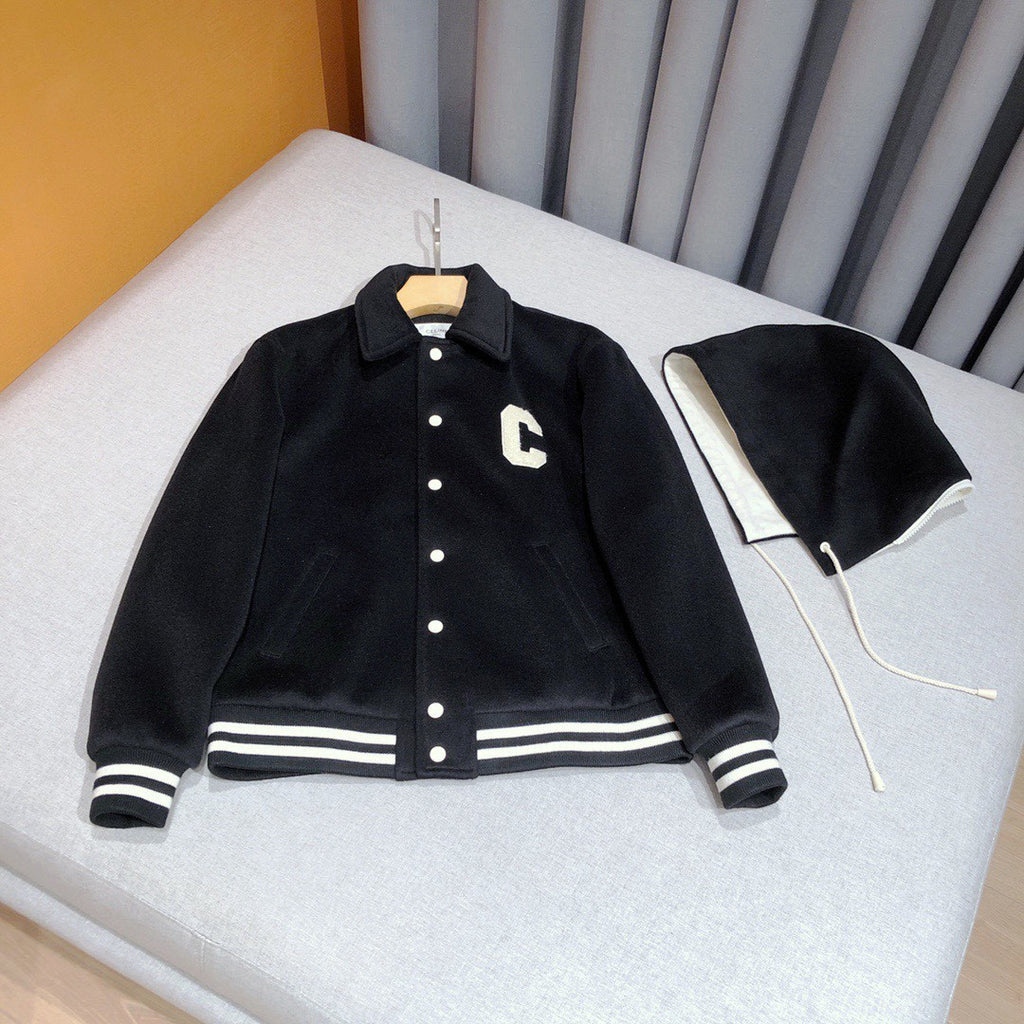 Celine Hooded Baseball Jacket #96113