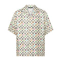 Louis Vuitton Men's Summer Logo Full Print Single Breasted Silk Short Sleeve Shirt #99595