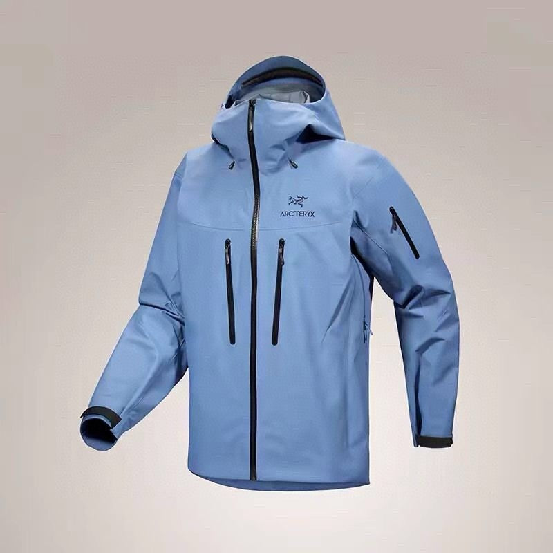 Arcteryx Autumn And Winter Solid Color Zipper Waterproof Windproof Long-Sleeved Hooded Jacket #73669