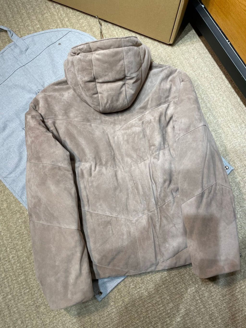 Brunello Cucinelli Quilted suede down jacket #333856