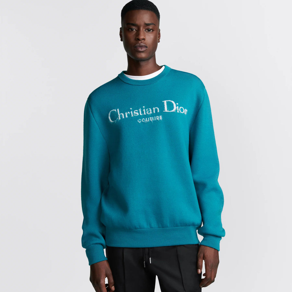 Dior Men's Autumn and Winter Solid Color Logo Letter Embroidery Round Neck Long Sleeve Sweater #73469