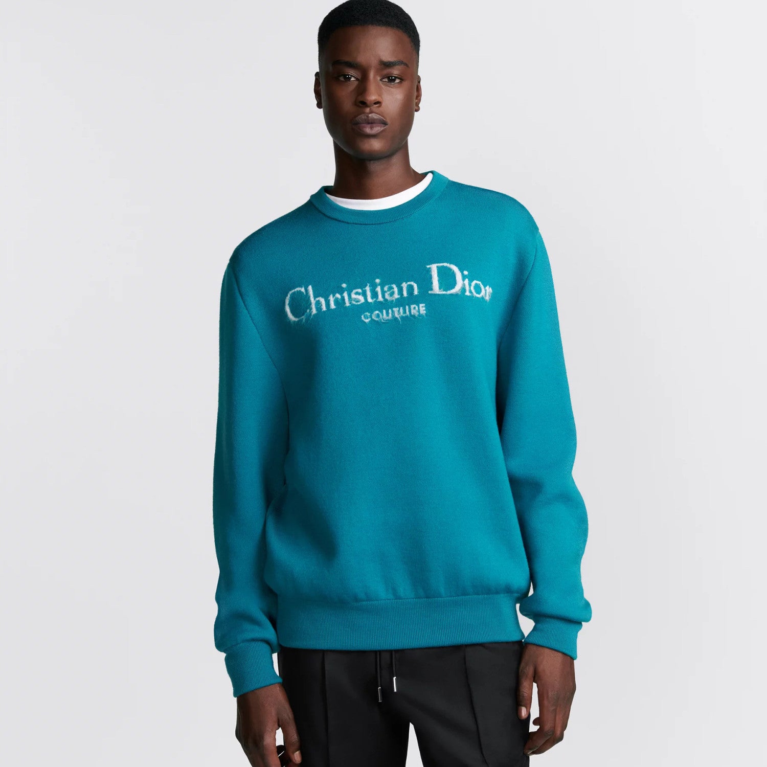 Dior Men's Autumn and Winter Solid Color Logo Letter Embroidery Round Neck Long Sleeve Sweater #73469