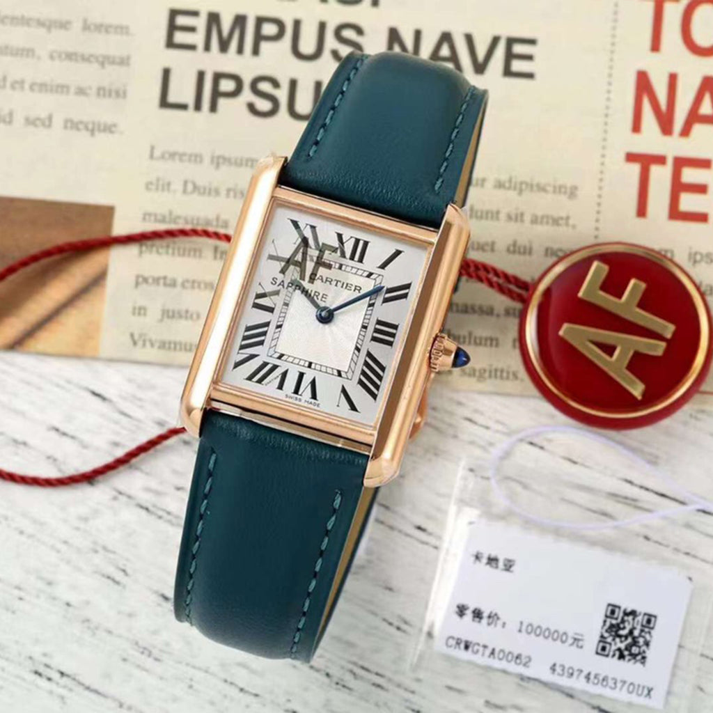 Cartier Tank Must De Cartier Watch Women's Large Gold And Silver Fashionable Temperament Watch #81211
