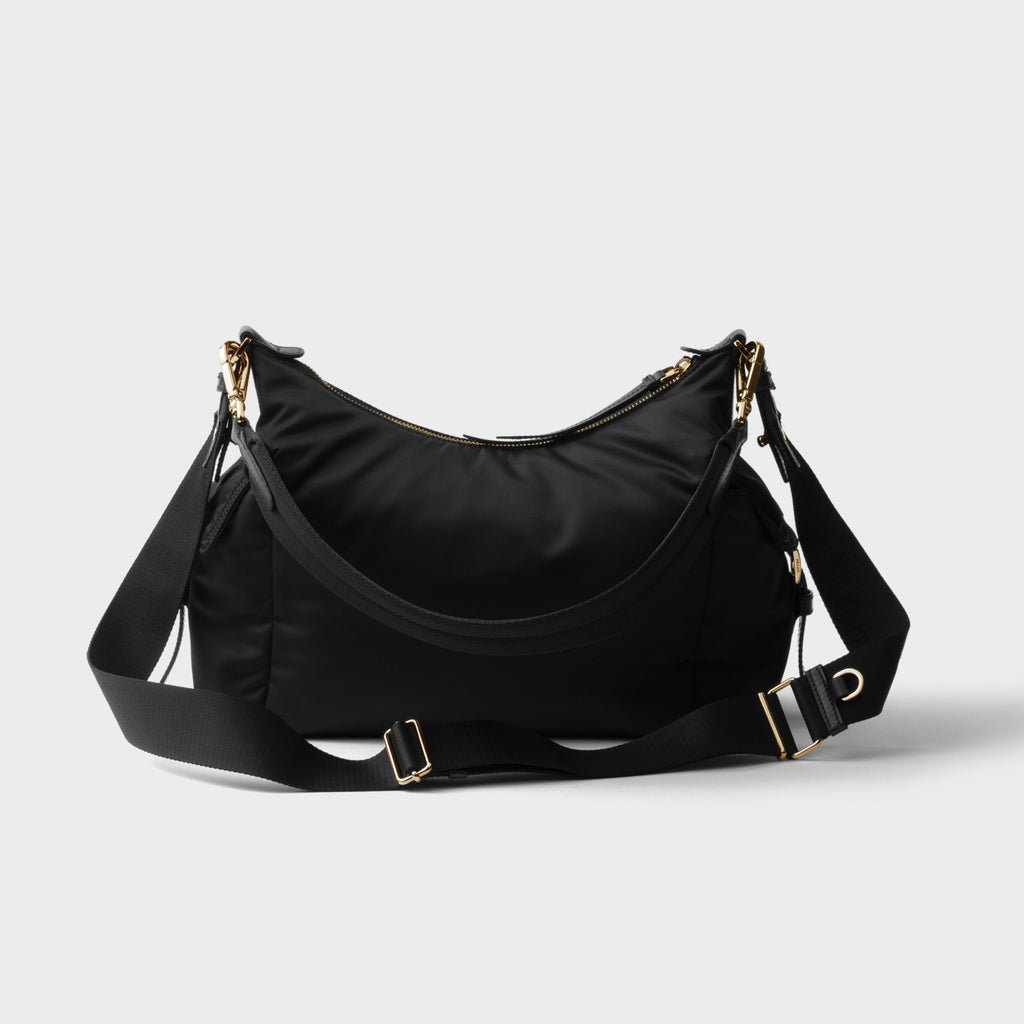 Prada Explore Women's Classic Solid Color Leather Zipper and Flap Pocket Recycled Nylon and Leather Handbag Shoulder Bag Crossbody Bag Bags #78673