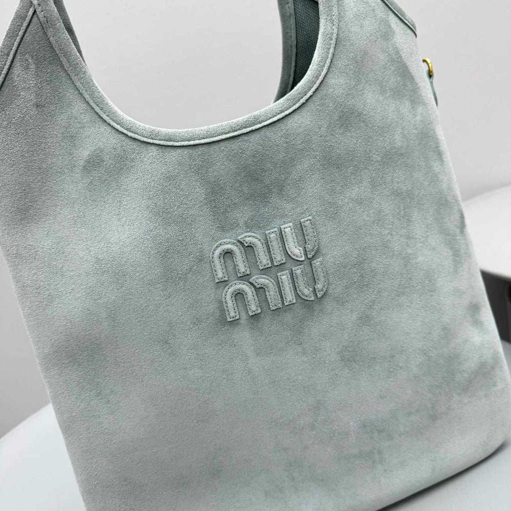 MiuMiu Powder Blue Ivy Suede Bag #382952