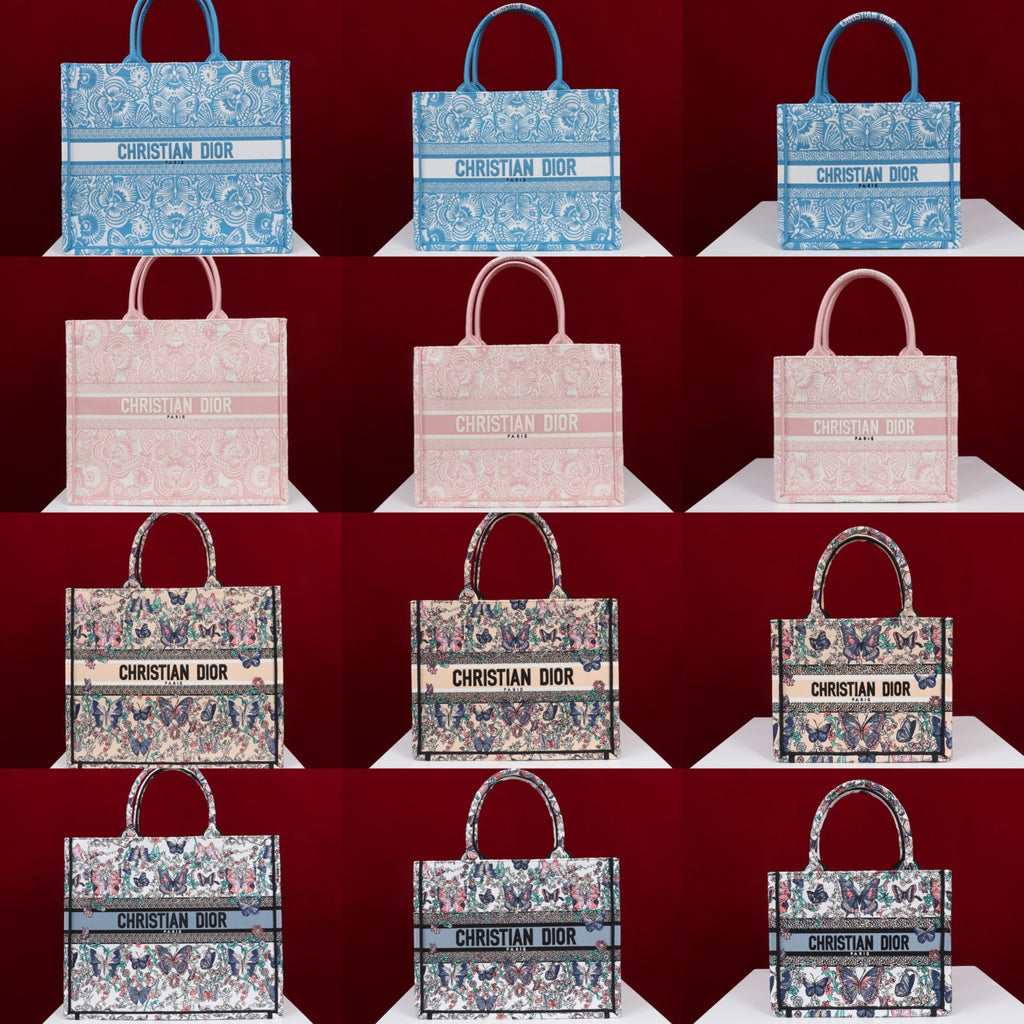 Dior Book Tote Women's Pattern Printed Embroidered Letter Printed Tweed Canvas Tote Bag Bags (please Contact Customer Service For Colour Selection Before Purchase) #76615