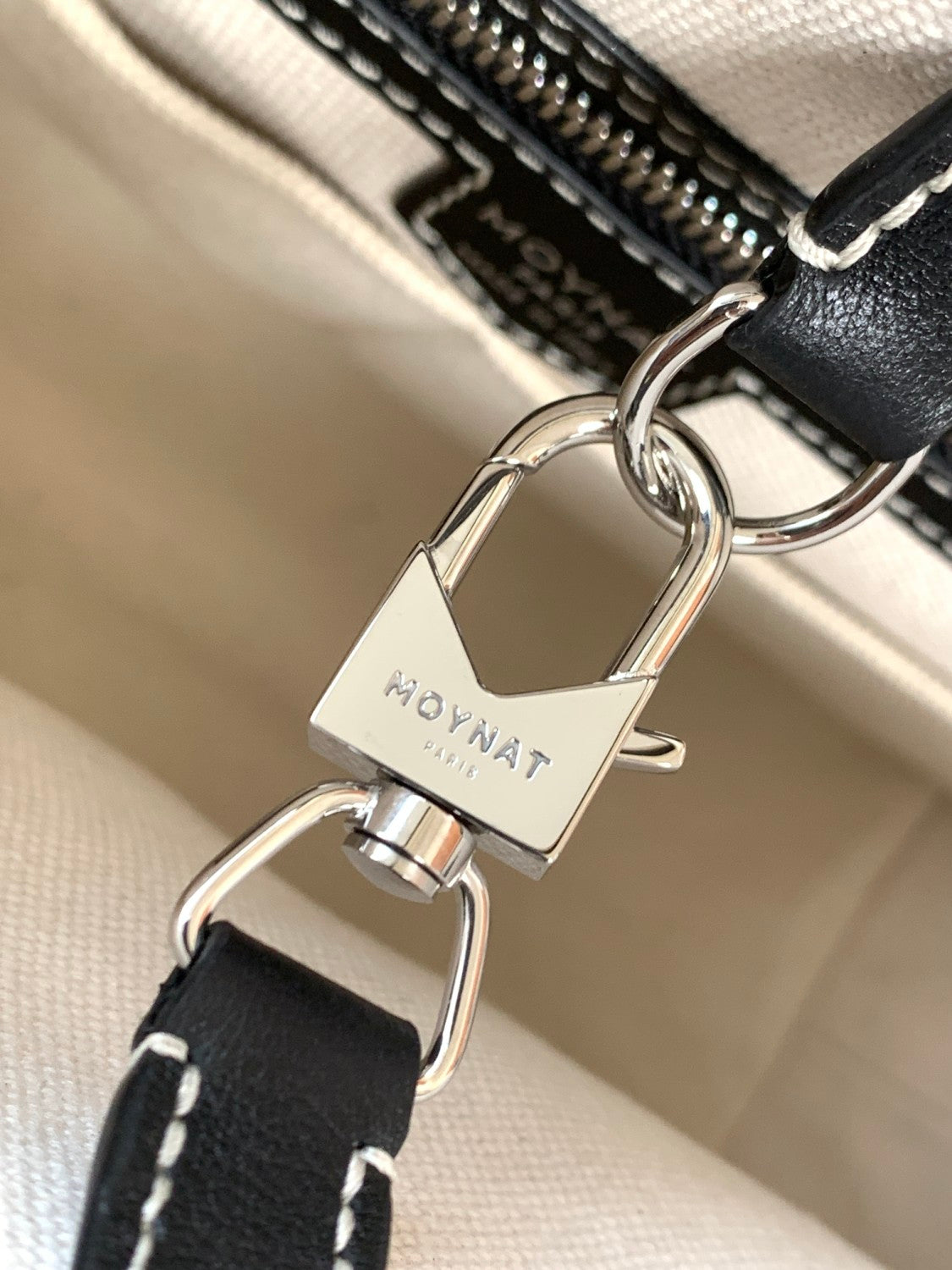 Moynat M Canvas Women's Classic Fashion Black And White Patchwork Canvas Tote Bag With Hook And Eye Closure Dual Use Handles And Shoulder Strap Bag Bags #78711