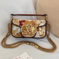 Valentino Women's Garavani Mini Loco 3d Embroidered Handbag With Swarovski Crystal Accents Vlogo Signature Magnetic Clasp Clutch With Chain Strap Bag Bags #196169
