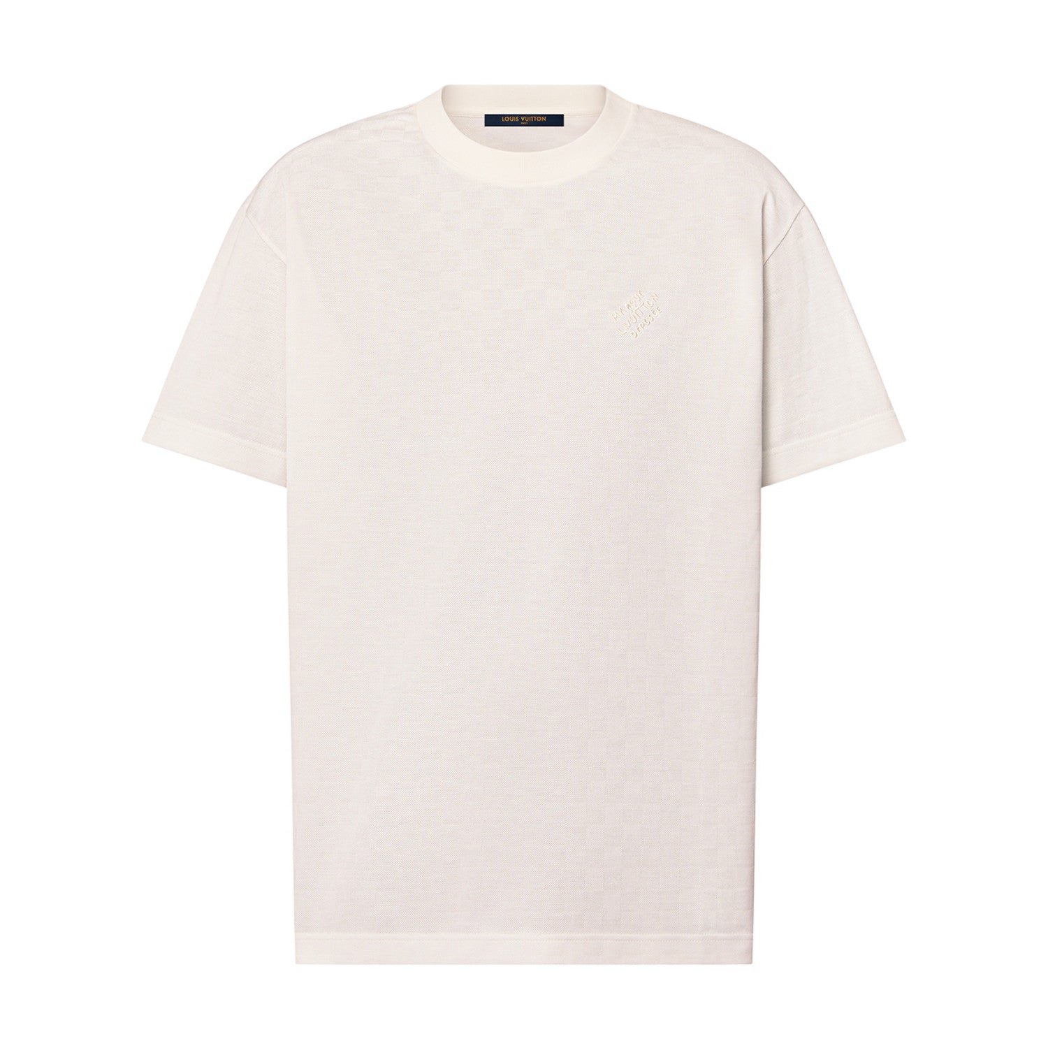 Louis Vuitton Men's Summer Solid Color Embroidered Letter Logo Round Neck Cotton Short Sleeve T-Shirt #99765