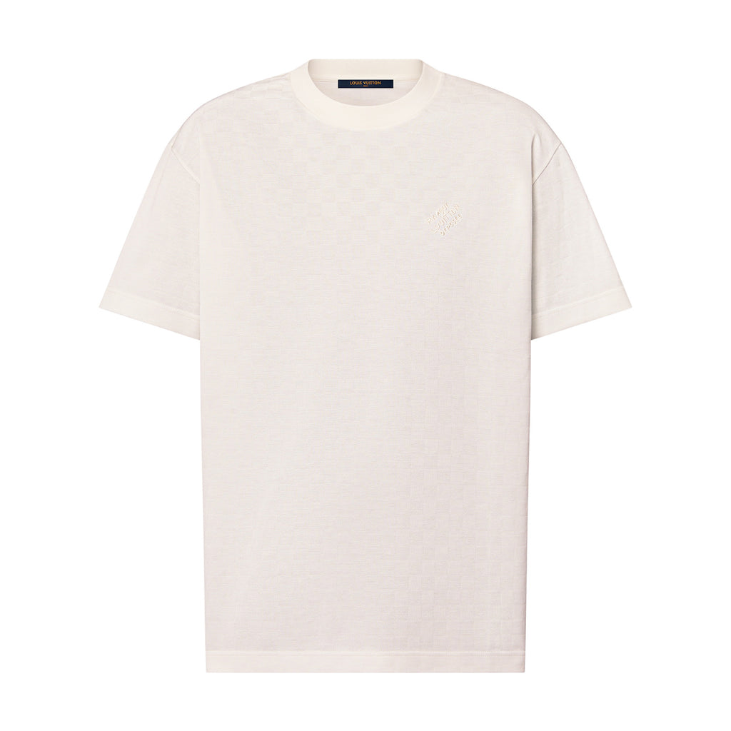 Louis Vuitton Men's Summer Solid Color Embroidered Letter Logo Round Neck Cotton Short Sleeve T-Shirt #99765