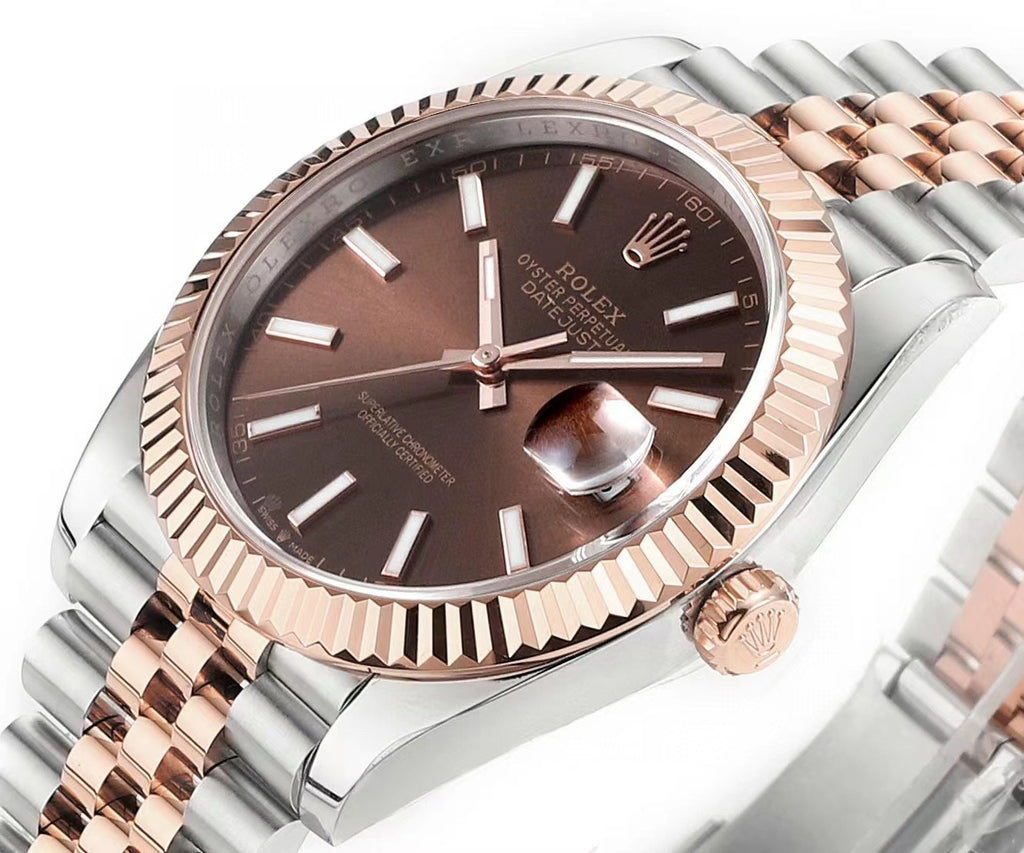 Rolex Men's 41mm Gold Dial Oyster Logbook Series Automatic Mechanical Movement 100m Water Resistant Watch #97927