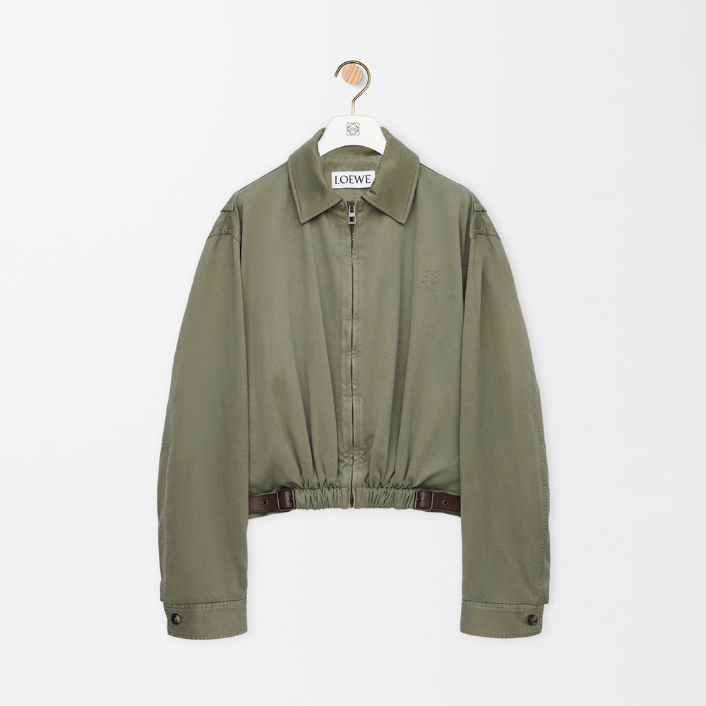LOEWE Belted jacket Pants cotton Green #334233