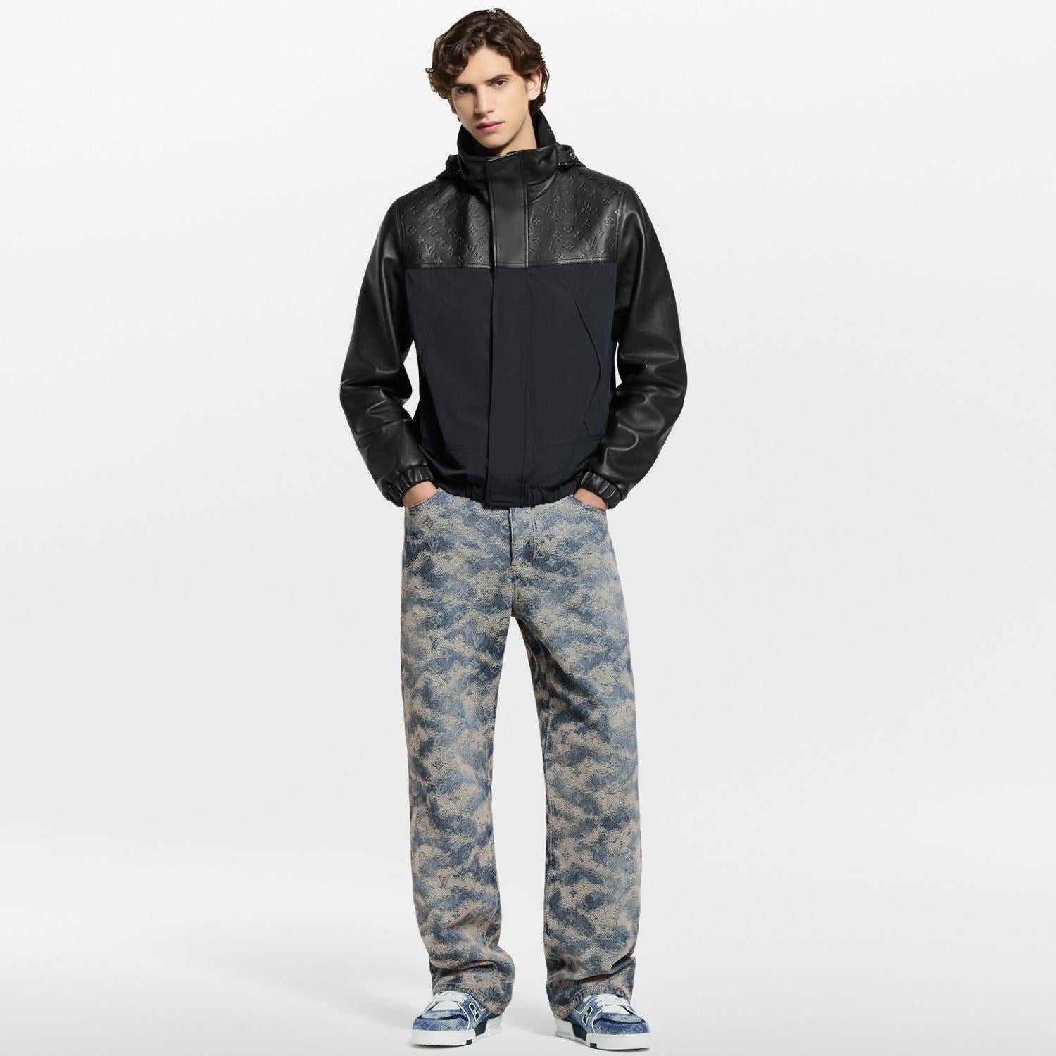Louis Vuitton Leather Mix Windbreaker #336815