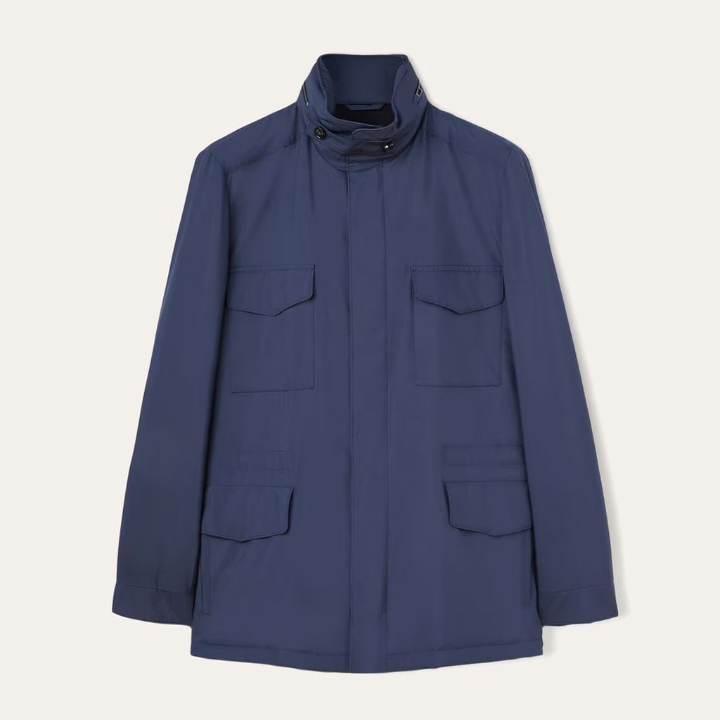 Loro Piana Men's Spring Solid Traveller Windmate® Jacket Standing Collar Long Sleeve Zipper Casual Fitted Jacket Ngvp #8652